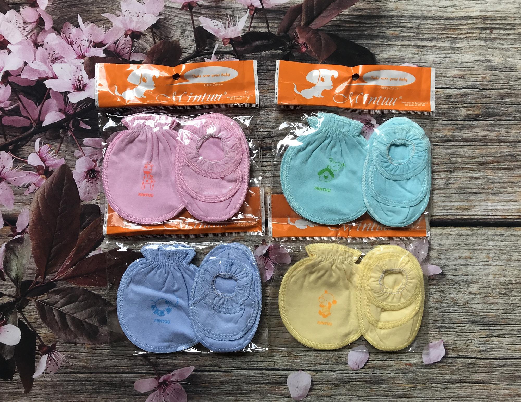 Combo 5 Bộ Bao tay, bao chân Mintaa cho bé sơ sinh