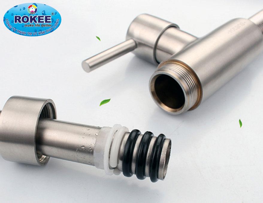 VÒI CHẬU RỬA CHÉN LẠNH ROKEE - DL195T (Trắng bạc)
