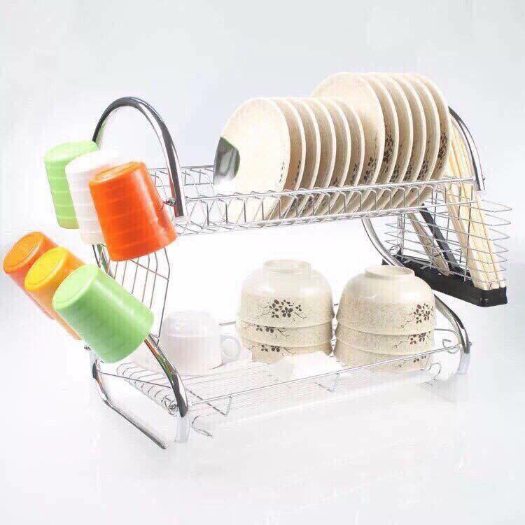 Kệ úp bát inox 2 tầng