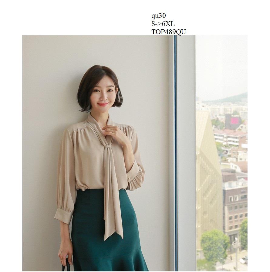 Top489qu áo sơ mi voan nữ công sở