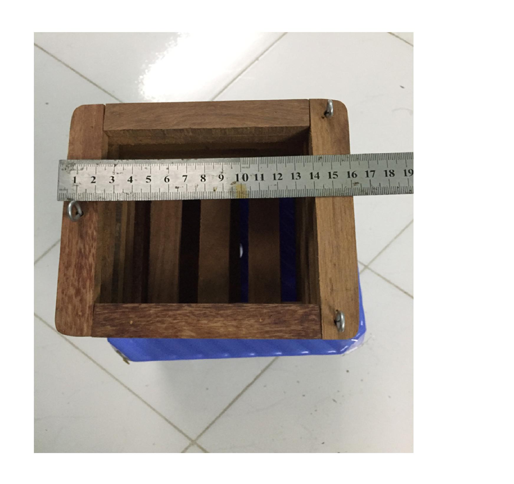 Combo 2 Chậu gỗ sao vuông rộng 16 cm