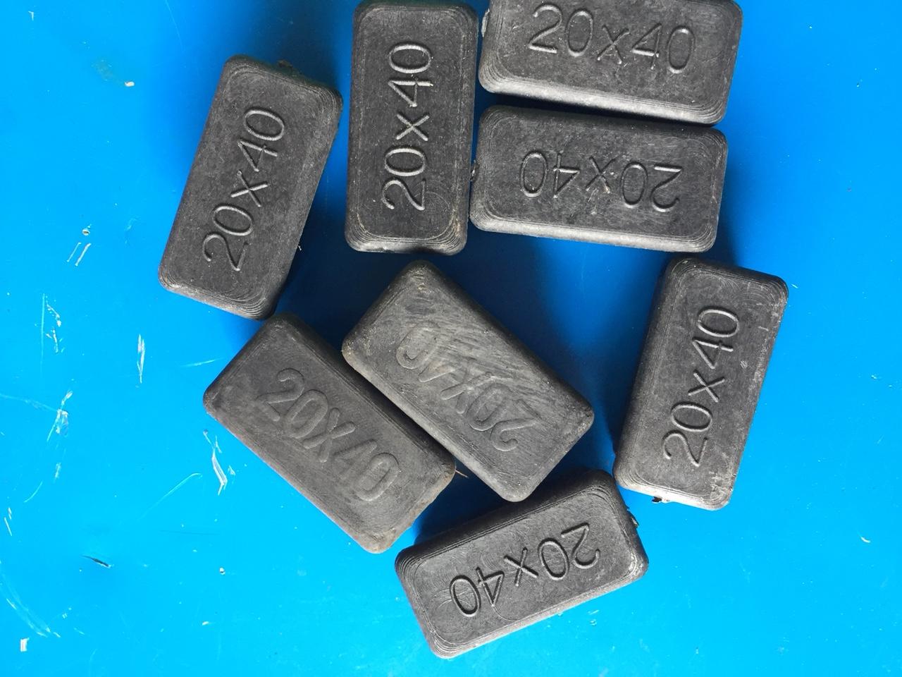 Bộ 32 Nút bịt nhựa trong sắt hộp vuông 20x40mm; Nắp chụp nhựa; nút chụp nhựa; đầu chụp nhựa; nút bịt nhựa; đầu bịt nhựa ống hộp vuông