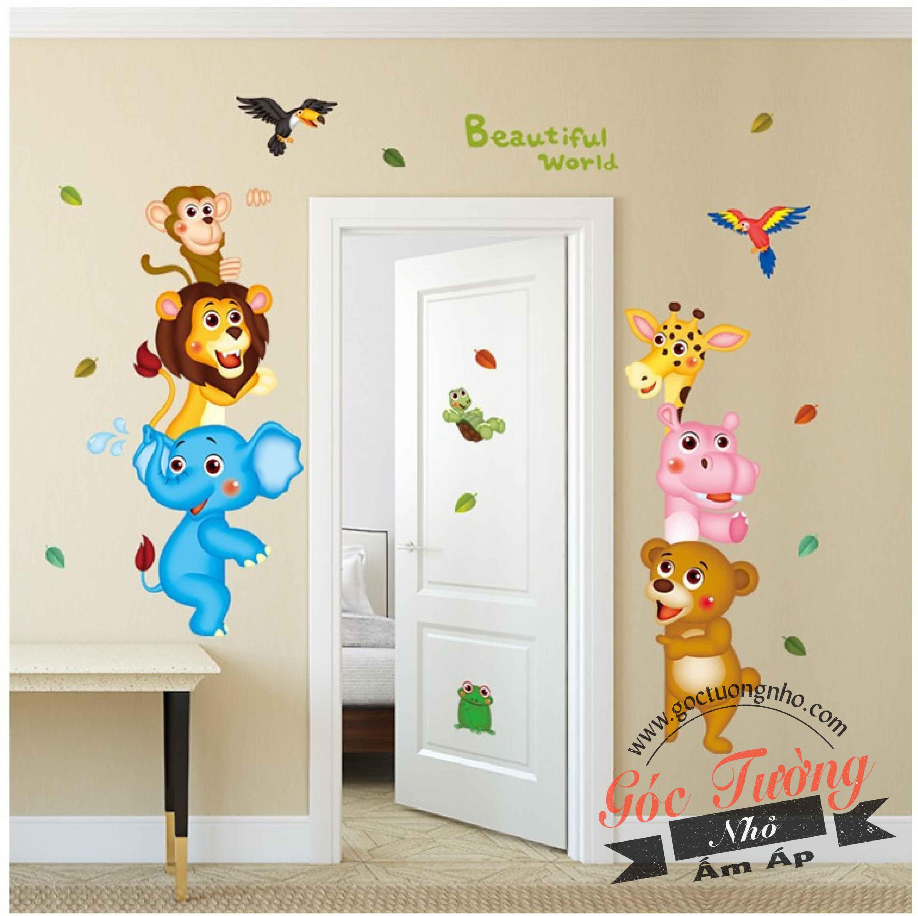 DECAL DÁN TƯỜNG HÌNH THÚ CƯNG XL8207