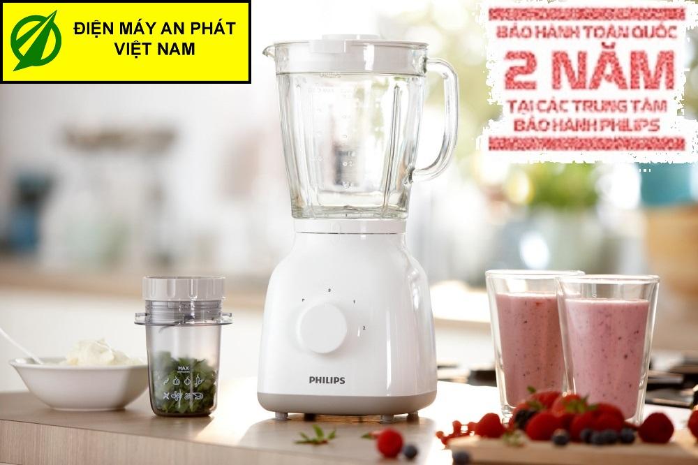 Máy xay sinh tố Philips 400W HR2108 - Hàng Công ty ( Bảo hành 2 năm tại các trung tâm bảo hành Philips trên toàn quốc)