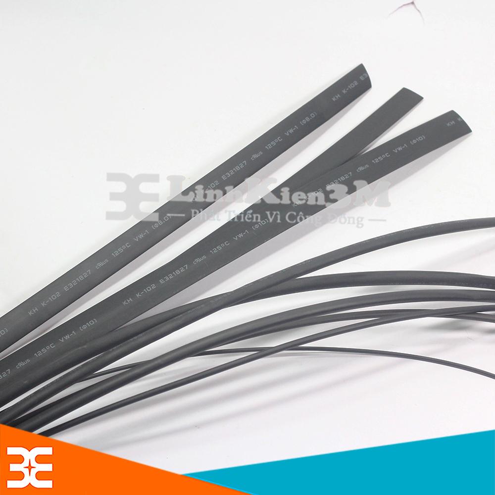 Combo Gen Co Nhiệt Đủ Các Loại 1,2,3,4,5,6,7,8,10mm ( Màu Đen, Mỗi Ống Dài 1m )