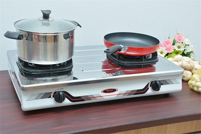 Bếp gas đôi Rinnai RV-370(SM)N (Bạc)