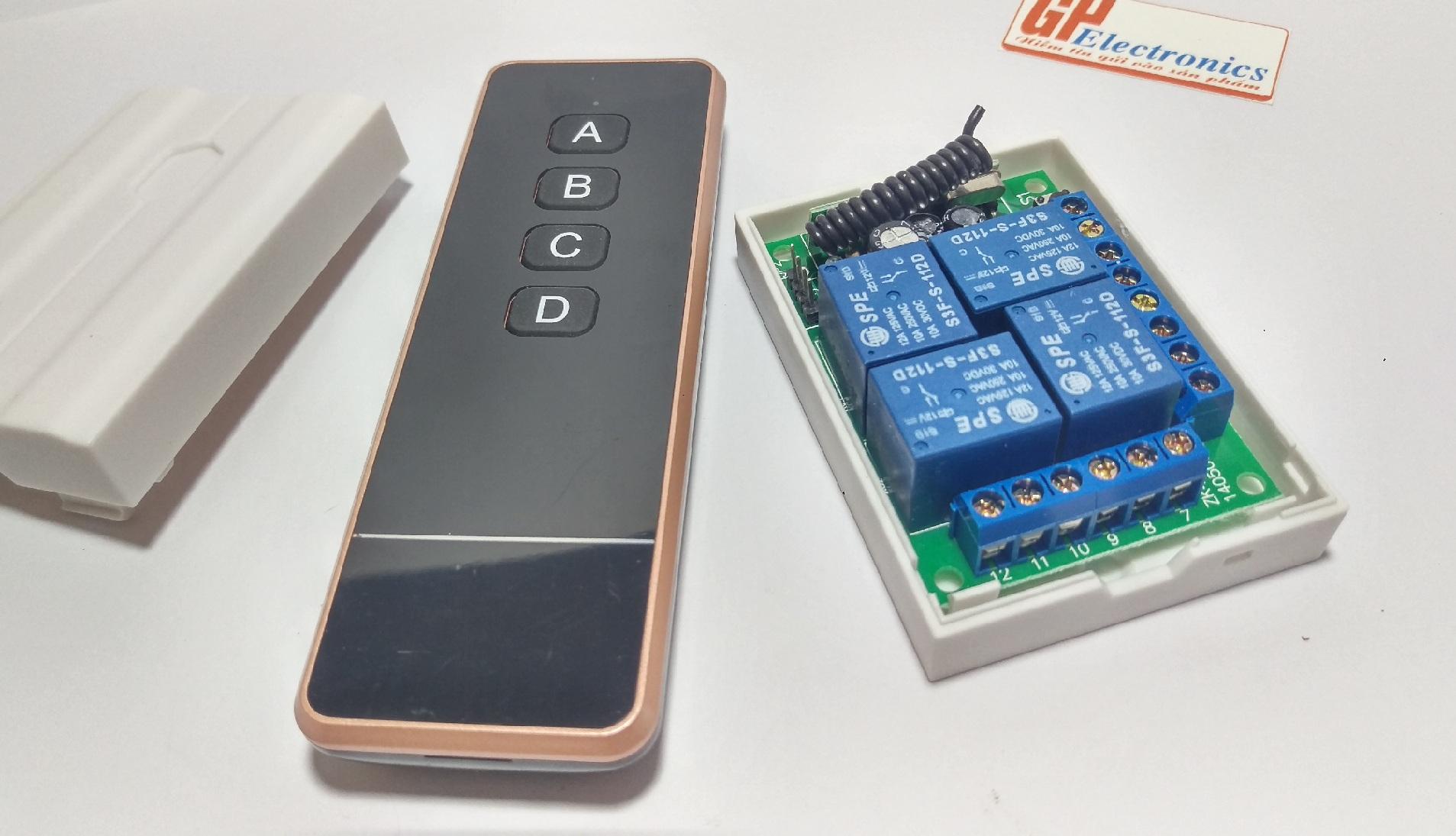 Bộ điều khiển từ xa 200m 4 kênh 100m 12VDC