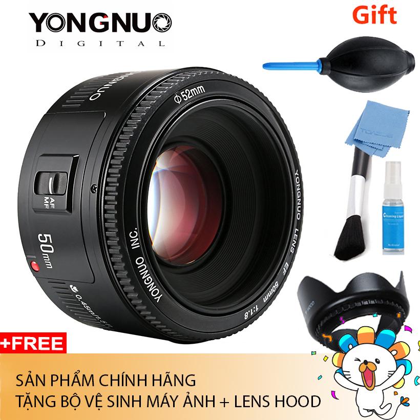 Ống Kính Yongnuo 50 F1.8 For Canon Chính Hãng (Tặng Bộ Vệ Sinh Máy Ảnh +  Lens Hood) | Lazada.Vn