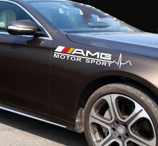 [HCM]Tem AMG dán cửa xe ô tô (trắng)