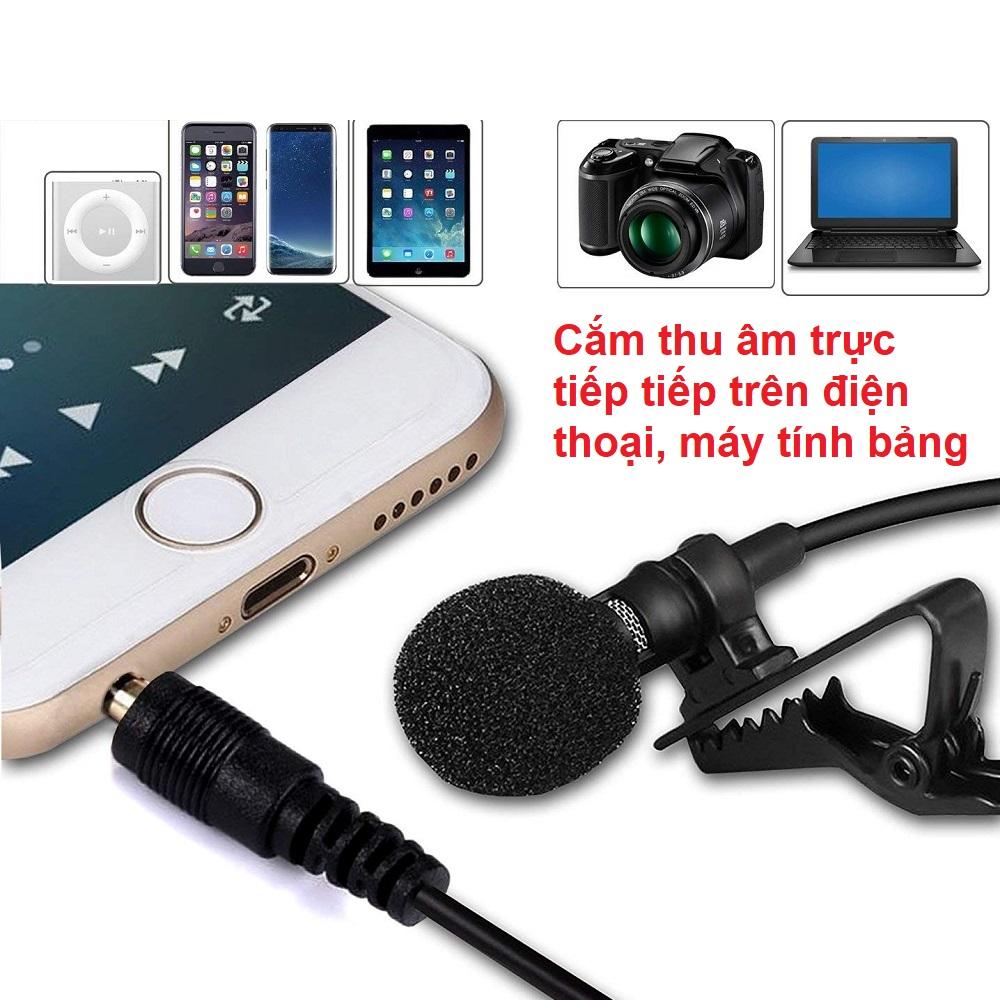 Microphone gài áo cao cấp - Micro ghi âm cho điện thoại