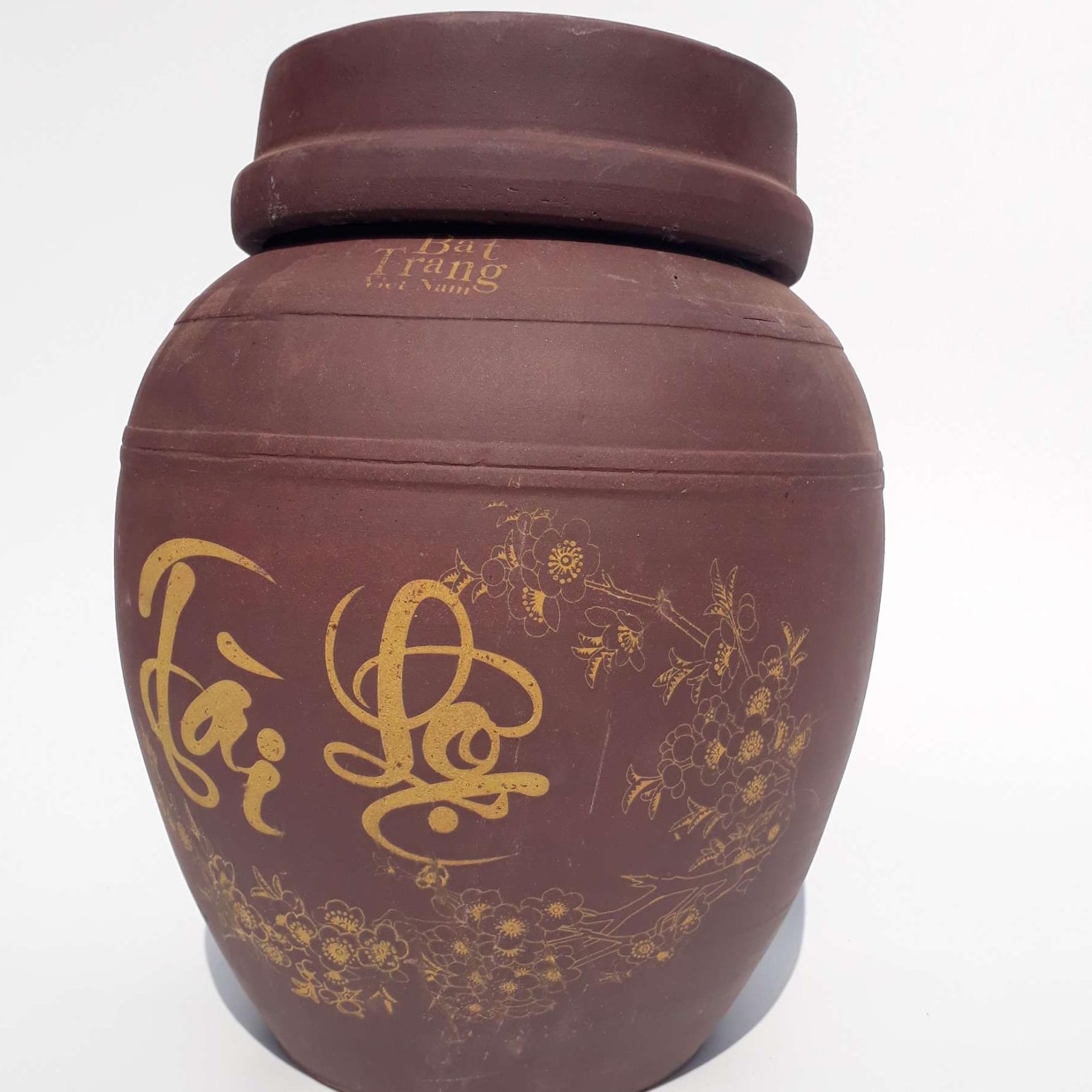 Chum sành Tài Lộc- sứ Bát Tràng (10 lit)