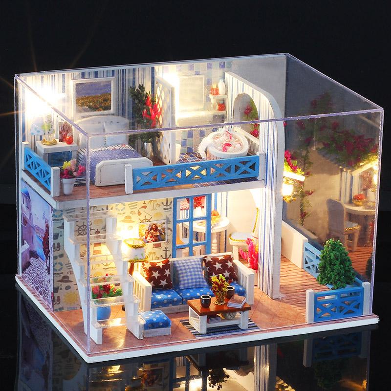 Nhà Búp Bê Barbie bằng gỗ lắp ráp Home Of Helen ( Tặng Mica) Quà tặng sinh nhật, đồ chơi cho bé