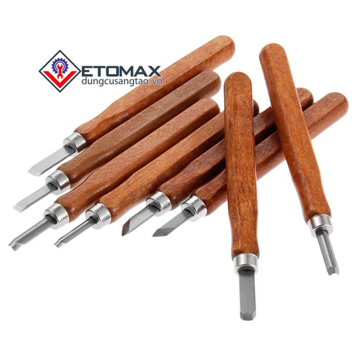 Bộ 8 dụng cụ khắc, đục tiện gỗ đa năng cao cấp