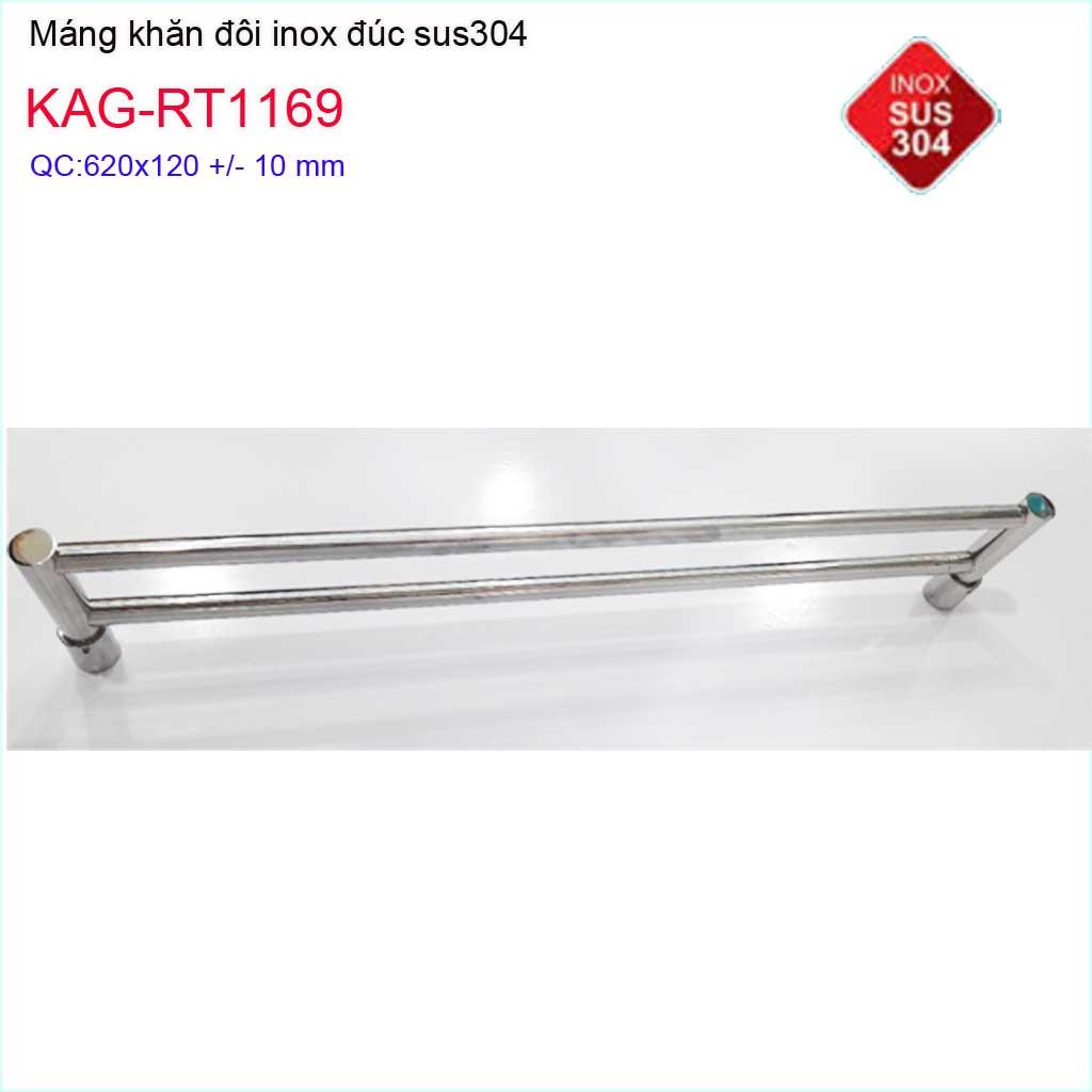 Thanh treo khăn inox 304 giá vắt khăn treo khăn roto kag-rt1169