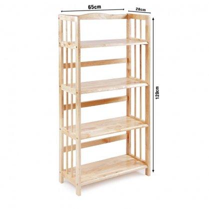 KỆ SÁCH 4 TẦNG NGANG 80CM  MÀU TỰ NHIÊN