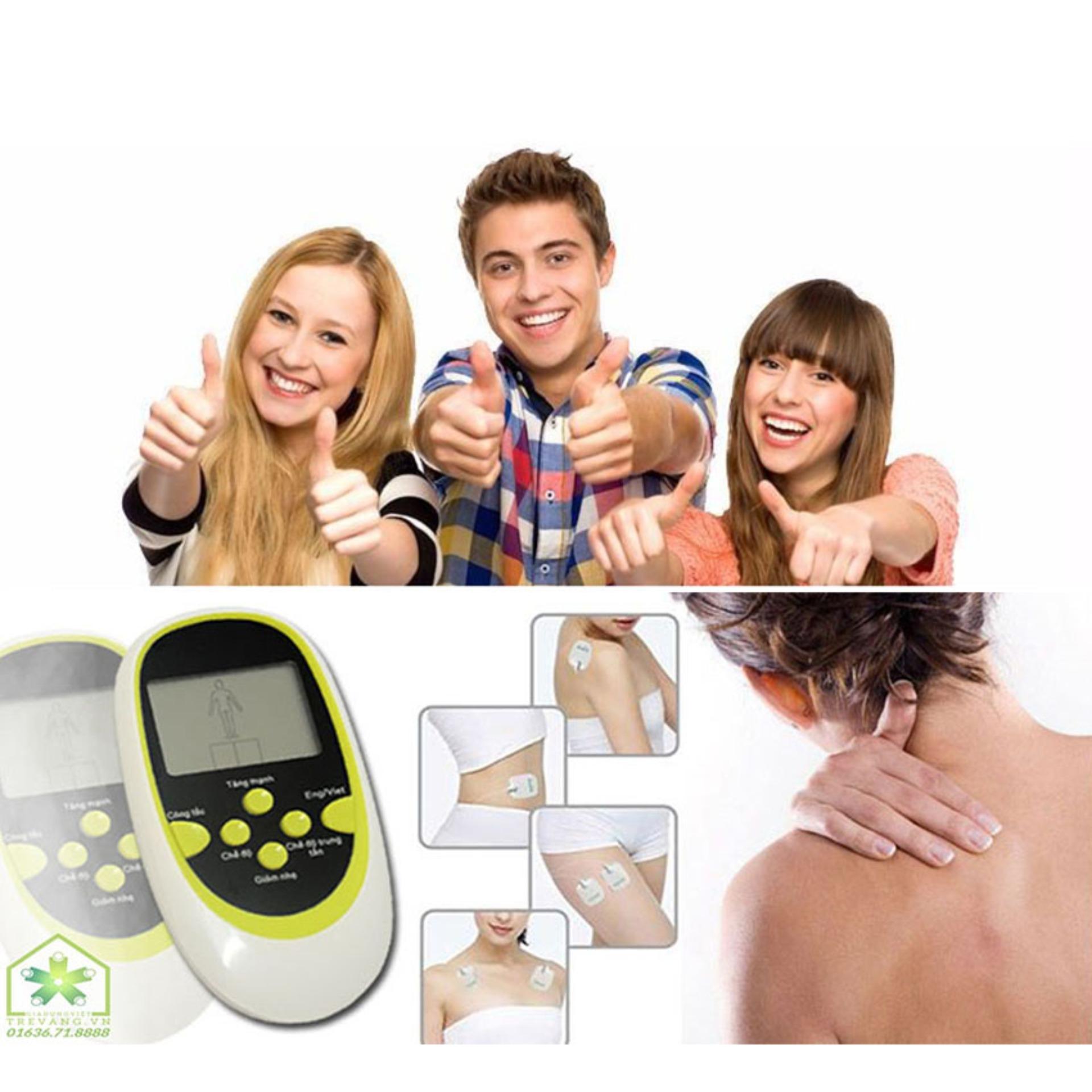 Máy mát xa (massage) điện châm trị liệu châm cứu 8 miếng dán