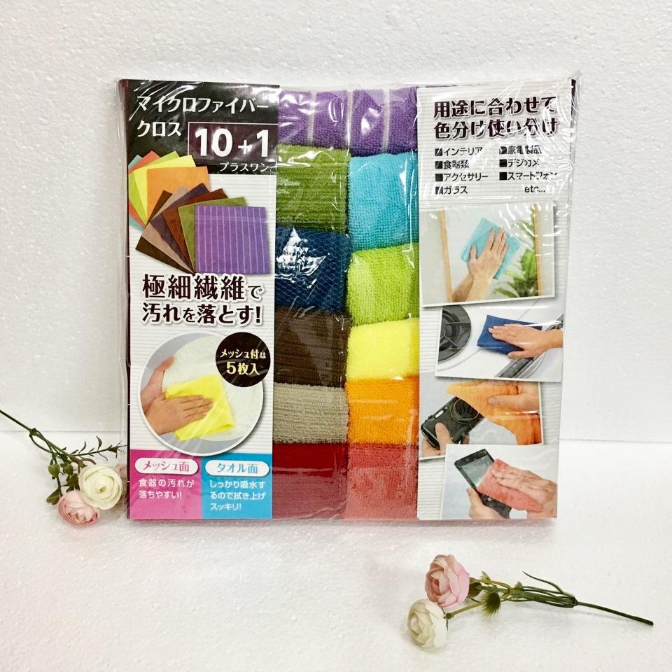 Hàng Nhật Set 11 khăn lau đa năng Chất liệu polyester