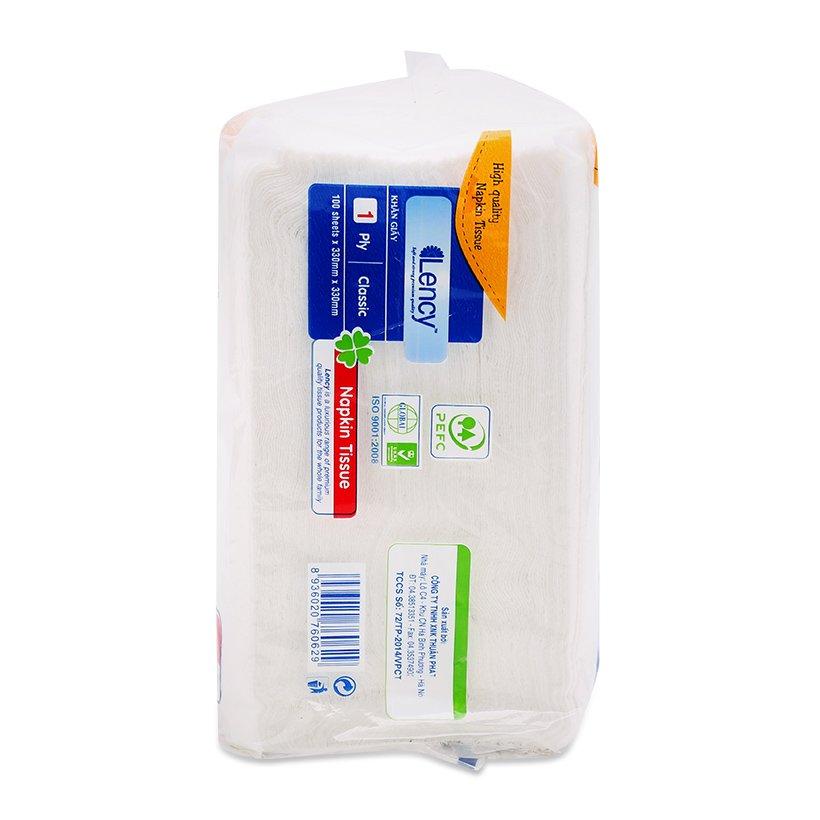 Combo 4 gói Khăn giấy Lency Napkin 33x33 cm ( gói to 1 kg )