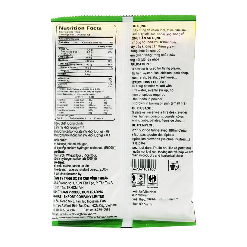 Bột chiên giòn Vĩnh Thuận gói 150g