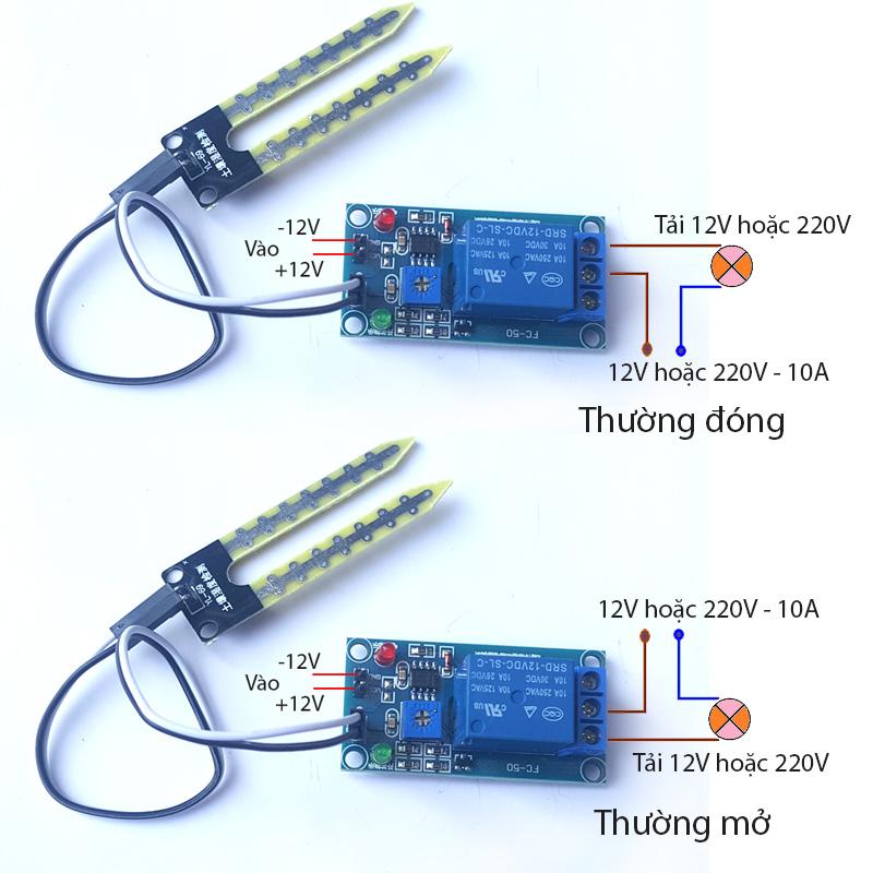 Module mạch công tắc cảm biến độ ẩm của đất W1201