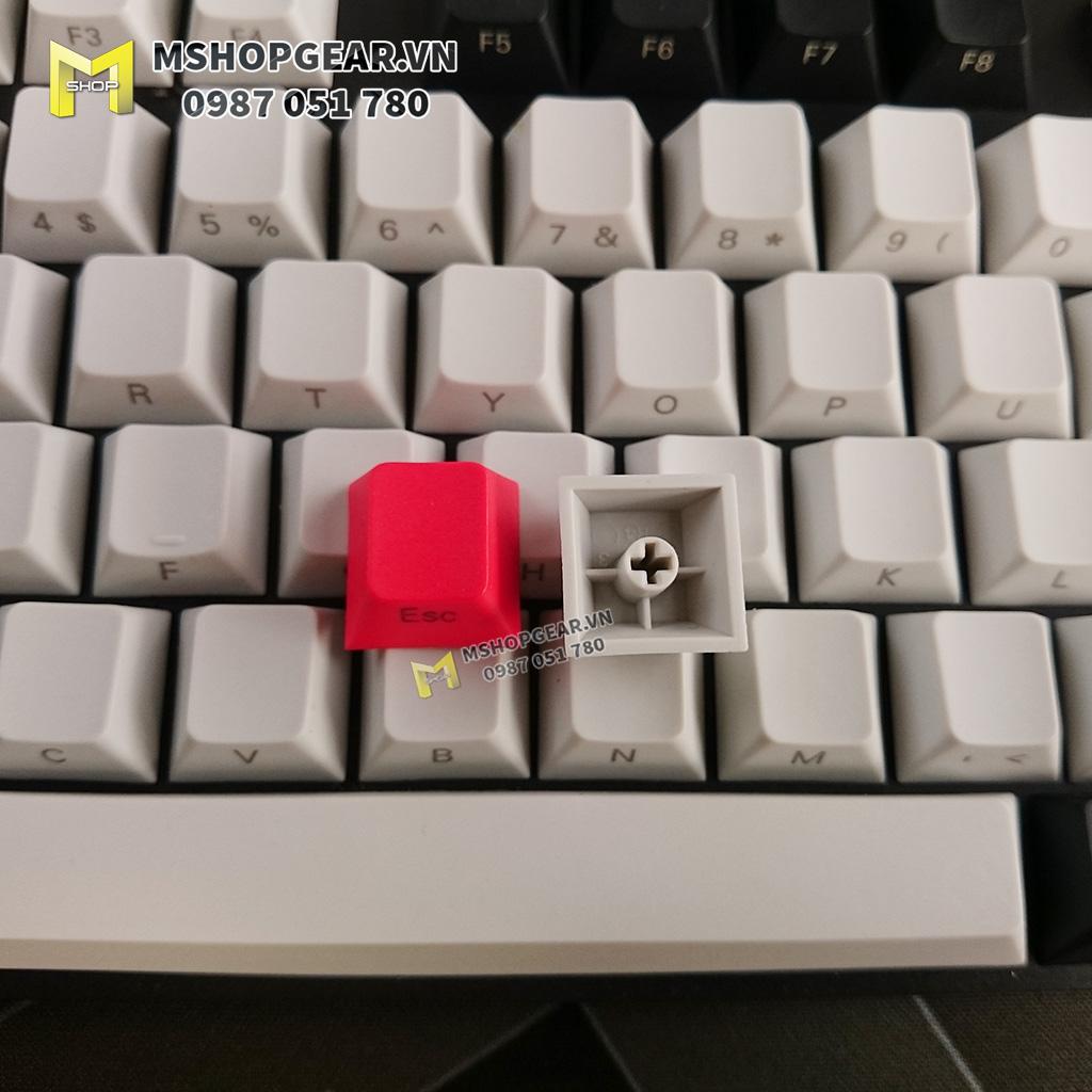 Set keycap thick PBT Trắng – Đen 108 keycap ninja cherry profile