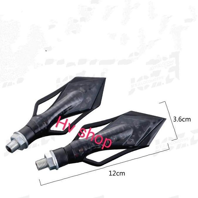 xinhan xe may Bộ 2 Đèn Xi Nhan Xe Máy HV2 ( xanh lá ) ( 1 cặp )