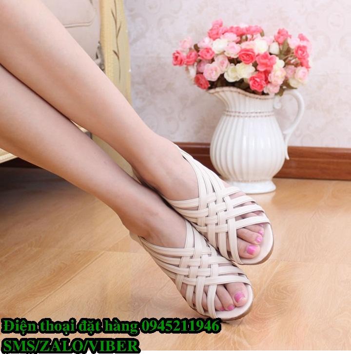 Dép xăng đan đế xuồng quai đan chéo C63