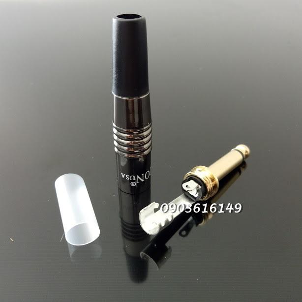 Combo 2 đầu hàn Jack 6ly Liton đen bóng cong + thẳng