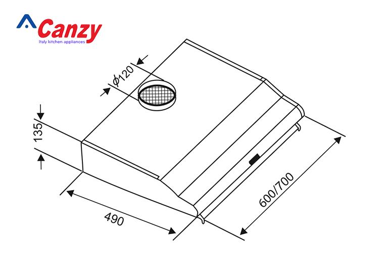 Máy hút mùi Canzy CZ CO 60B