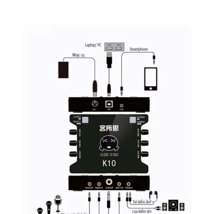 Sound card hát karaoke live stream XOX K10