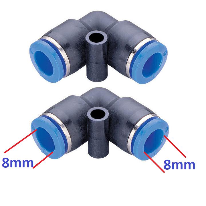 Combo 2 cái góc 2 tê 2 nối ống phun sương 8mm