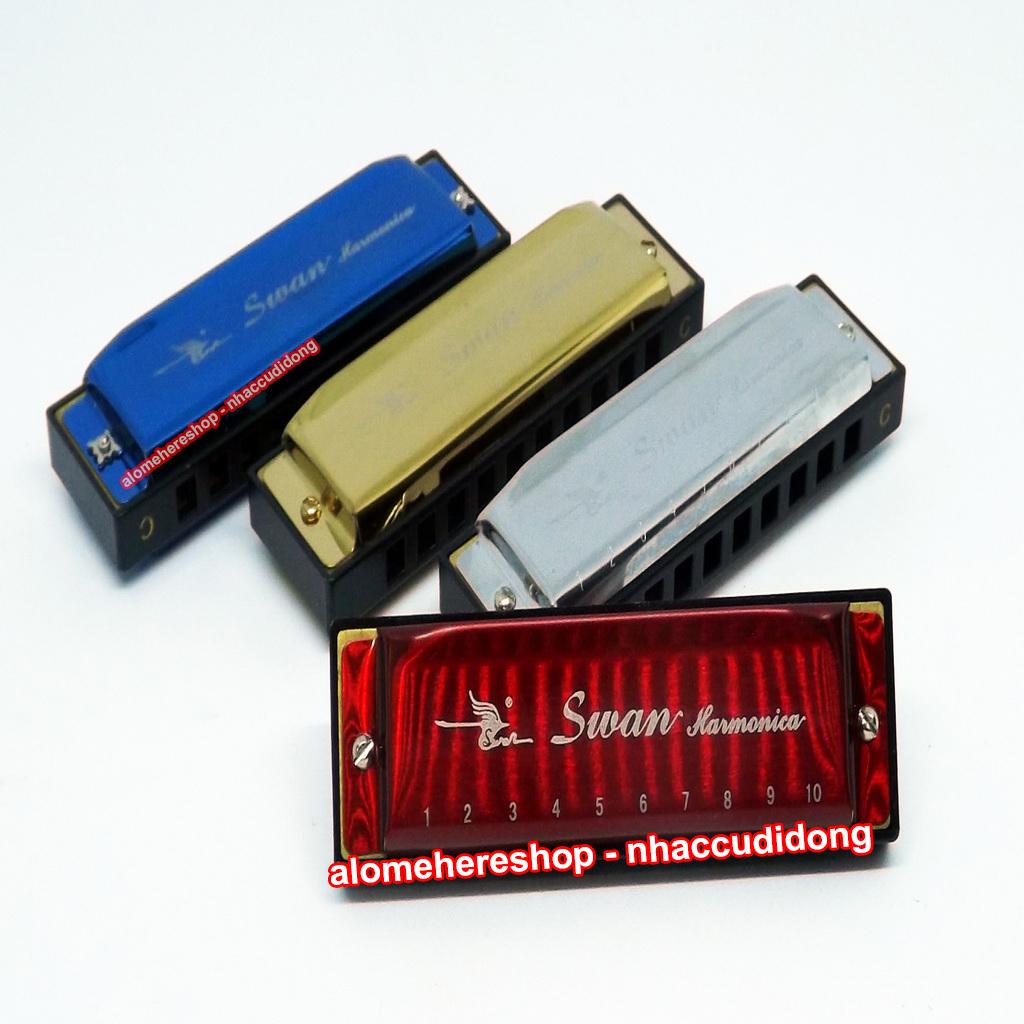 Kèn harmonica diatonic Swan SW1020 key C (Đỏ)