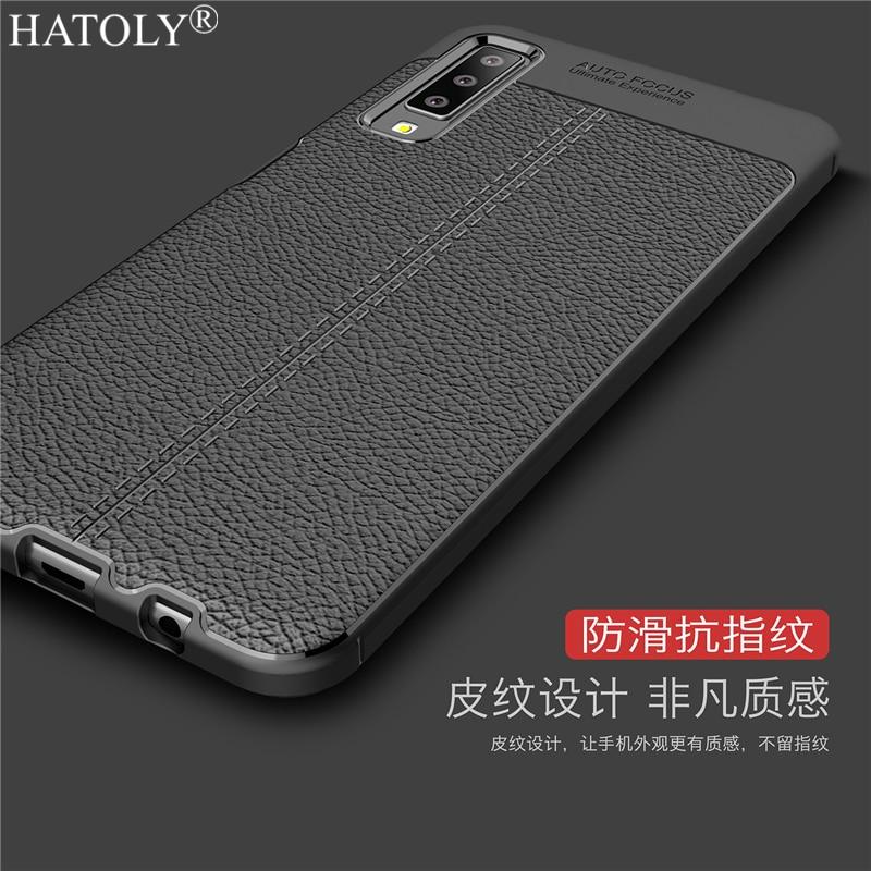 Ốp Silico Vân Da Cho Samsung Galaxy A7 (2018) - Auto Focus