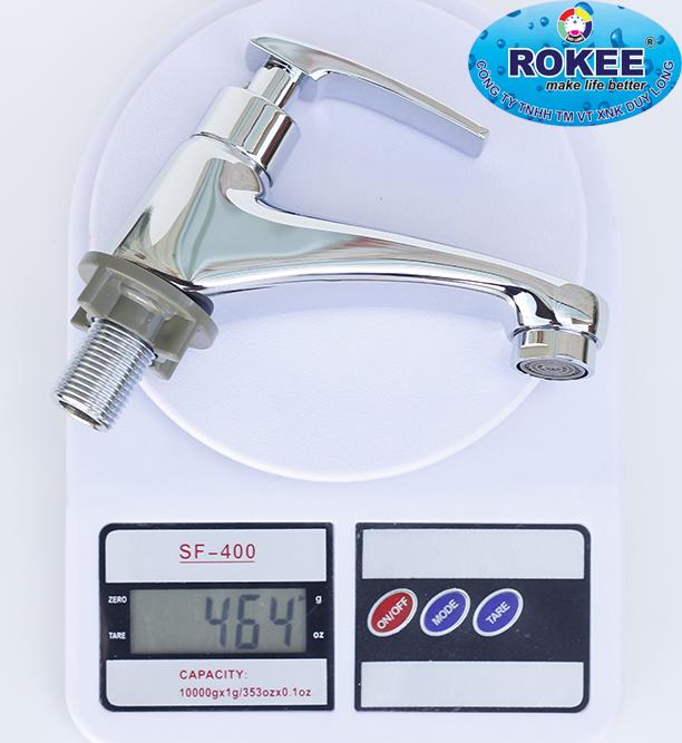 Vòi sen lạnh nhà tắm Rokee RS303 (Trắng bạc)