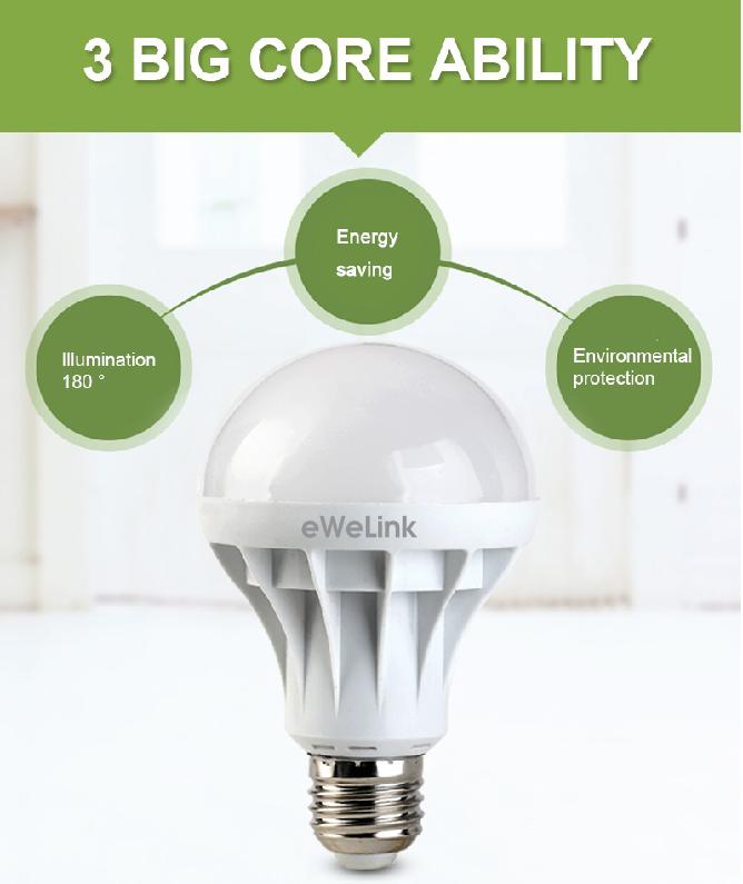 Trọn Bộ 3 Bóng Đèn Led Bulb eWeLink Công Suất 7W Trắng