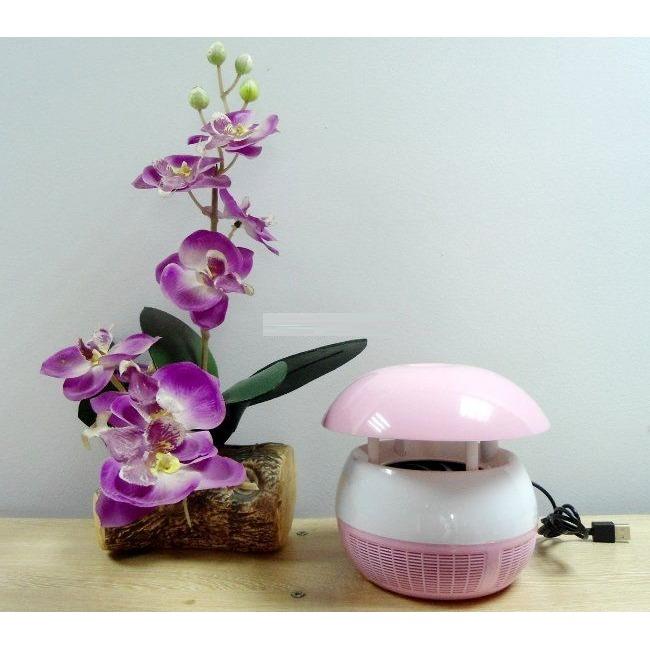 [HCM]ĐÈN BẮT MUỖI E8 -có quạt nguồn USB (màu hồng)