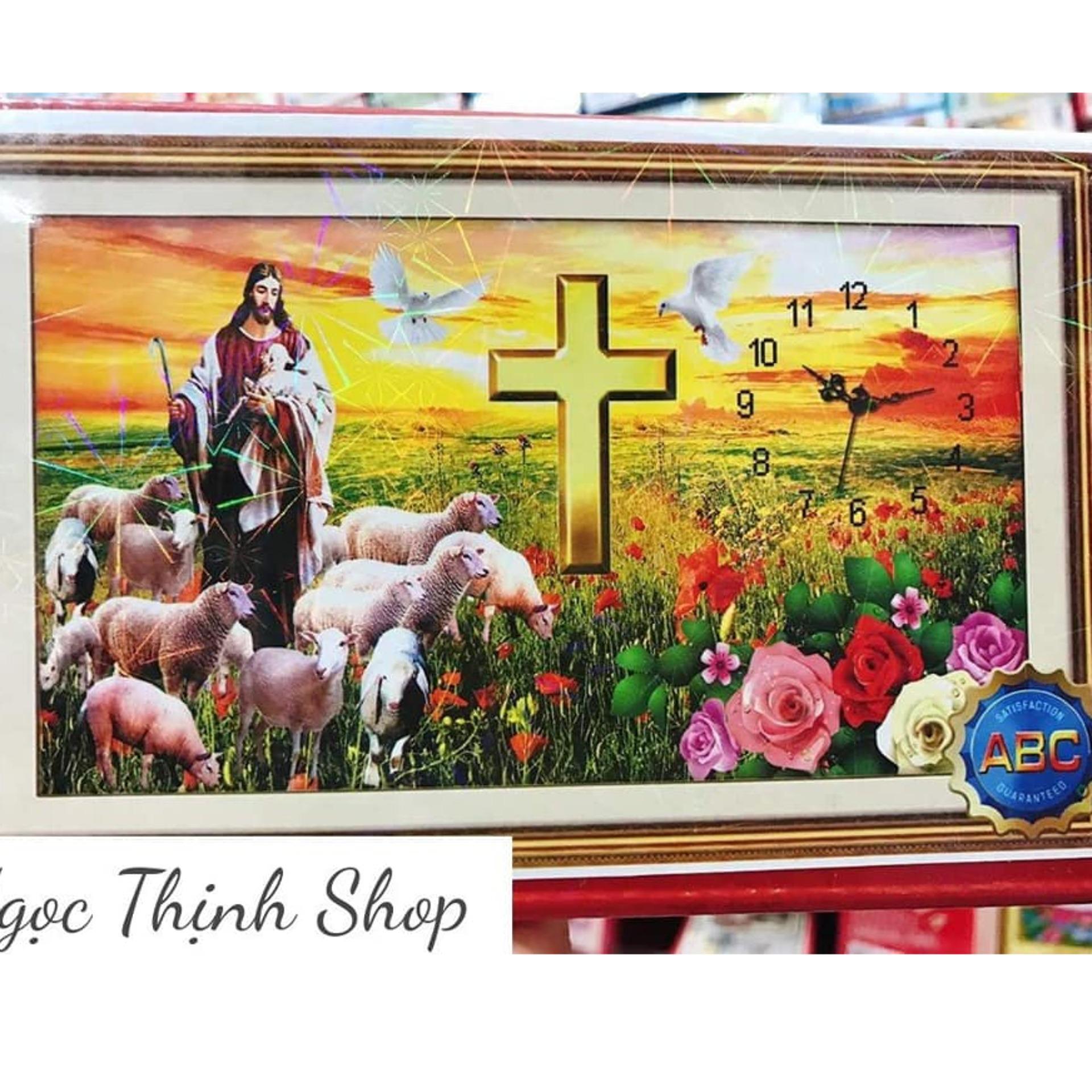 Tranh đính đá chúa chăn chiên y8035 Kích thước: 100x60cm