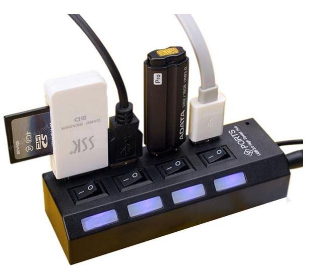 HUB 4 CỔNG USB CÓ CÔNG TẮC