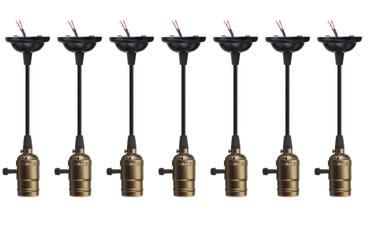7 dây đèn thả cổ điển vintage e27 220v công tắc đui đèn