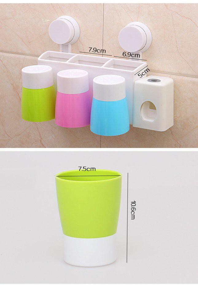Dụng cụ nhả kem đánh răng tự động kèm 3 cốc