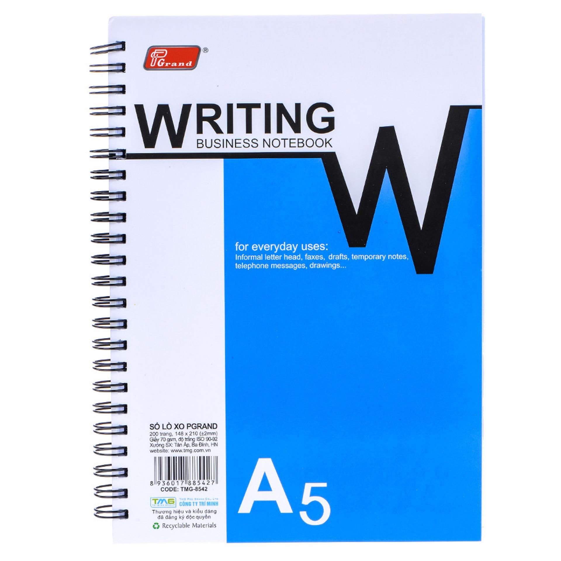 [HCM]SỔ LÒ XO A5 PGRAND DÀY (14.8CM X 21CM)