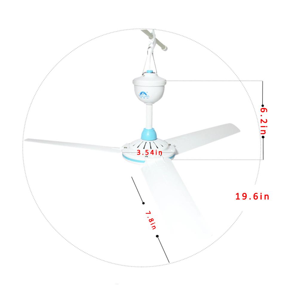 Quạt Treo Trần Điện Áp Thấp DC 12V Quạt Điện Cắm Trại Gia Dụng
