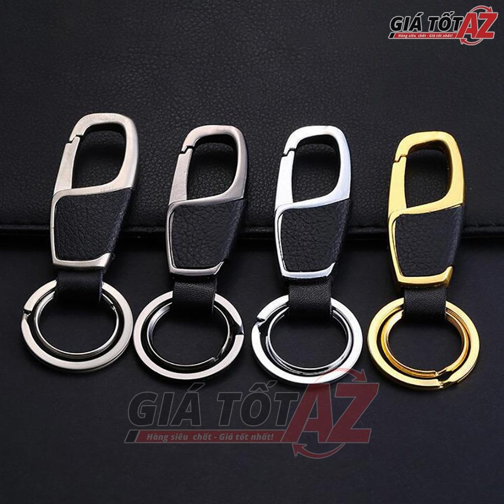 Móc treo chìa khóa đẹp và độc - Mẫu AZ-20 bọc da (Mầu bạc tinh tế)