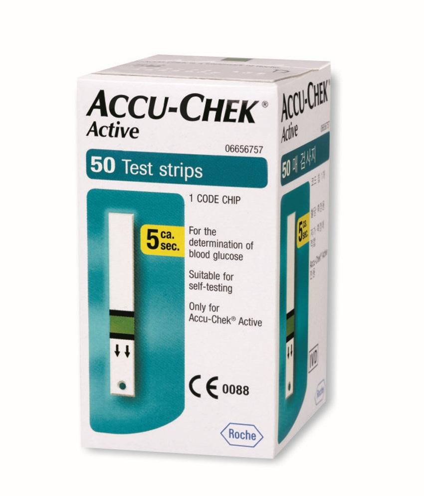 Hộp 50 que thử đường huyết Accu-check Active