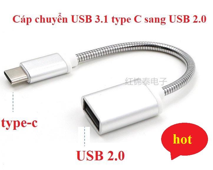 Cáp OTG USB Type C sang USB 2.0