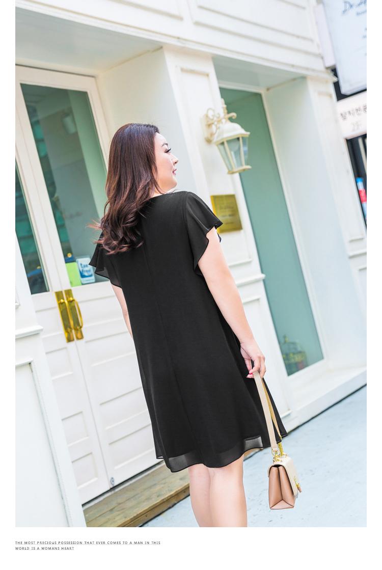 Dress222n-đầm voan xòe bigsize cổ tim s-6xl