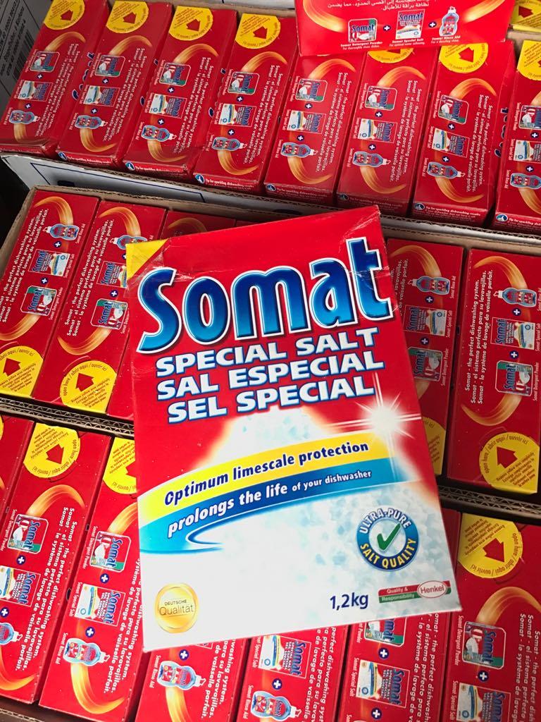 MUỐI RỬA CHÉN  SOMAT 1,2KG ( VIÊN RỬA BÁT FINISH ,BỘT RỬA LY ALIO )DÙNG CHO MÁY RỬA BÁT