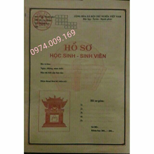 100 bộ hồ sơ học sinh sinh viên