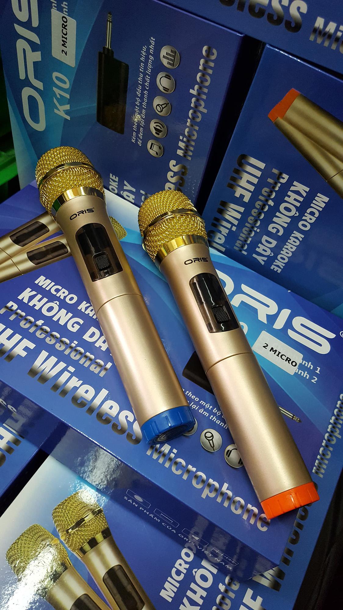 [HCM]Micro đa năng không dây UHF ORIS - K10 (bộ 2micro)