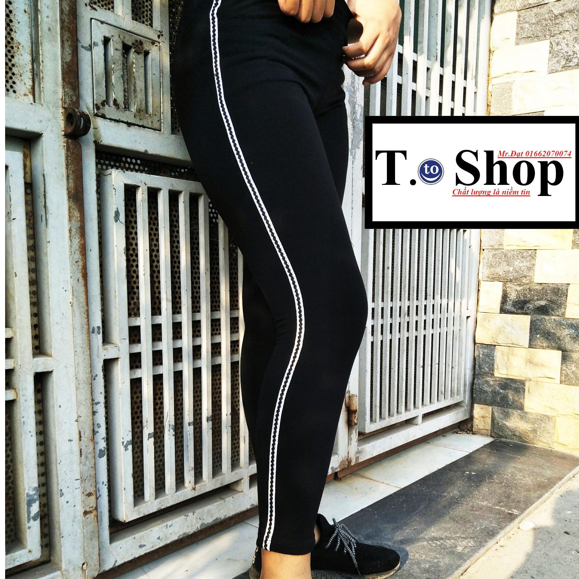 [HCM]Quần thun nữ - legging (Ôm Body sọc viền trăng)
